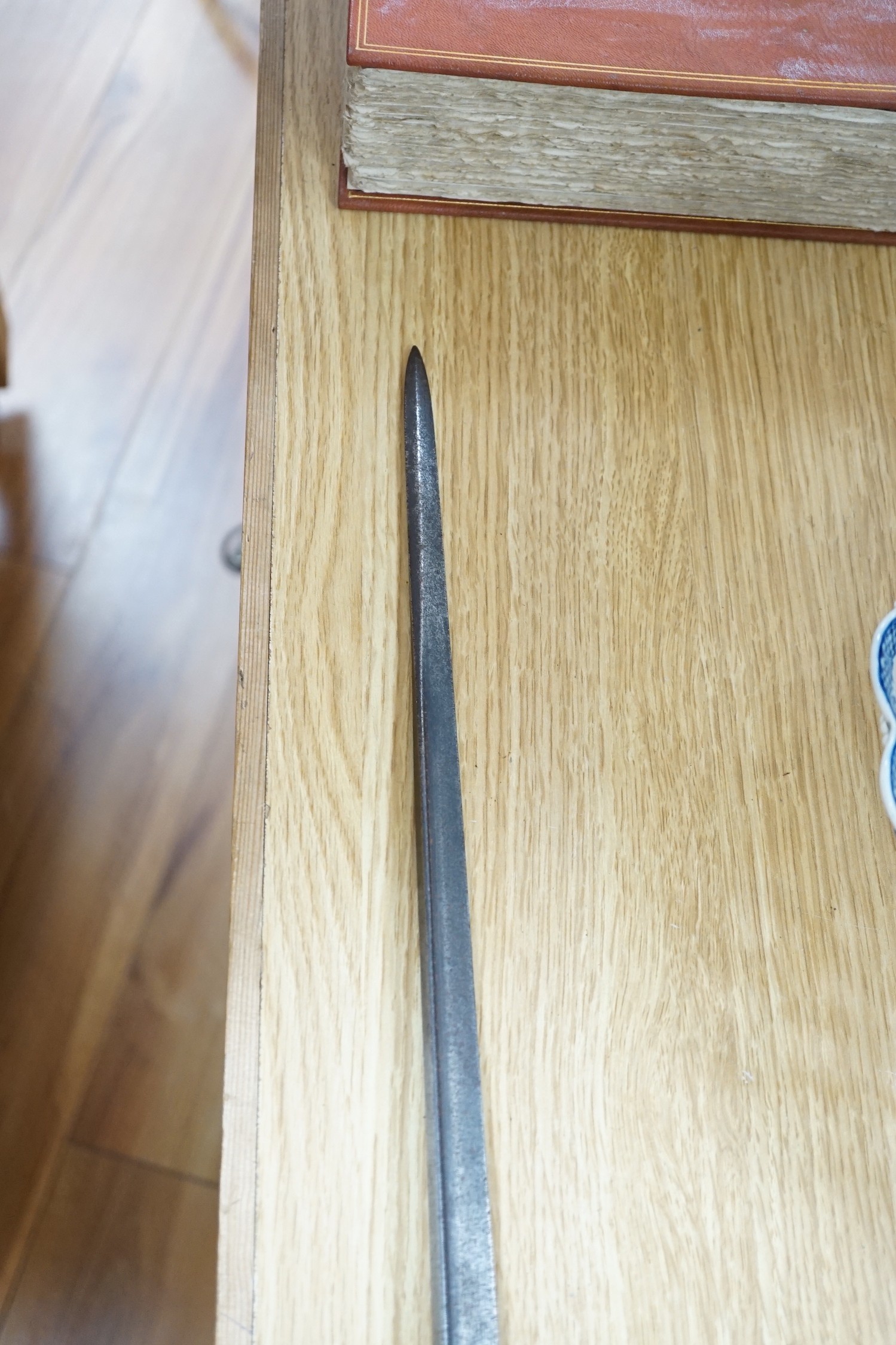A 19th century French bayonet, dated 1878, 64cms long